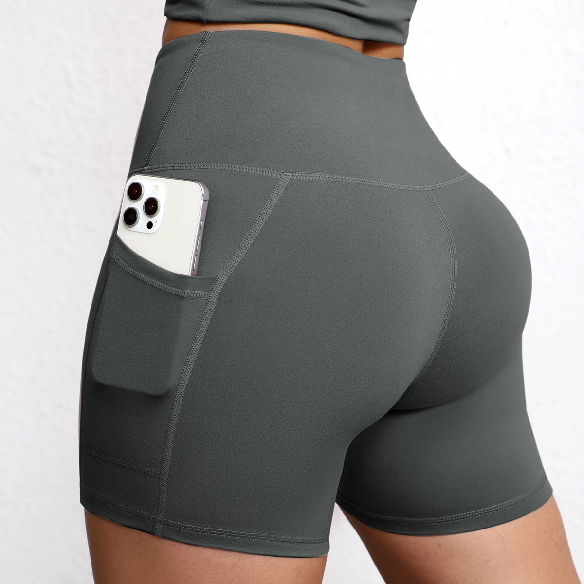 Promoção! Pague 1 Leve 2! Kit com 2 Bermudas Leggings com Bolso, Cintura Alta e Empina Bumbum!